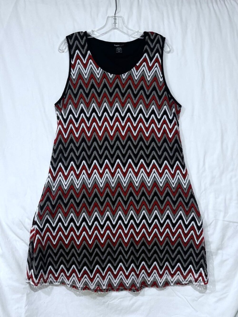 Robert Louis Chevron Sleeveless Dress – Crochet Lace – Size XL